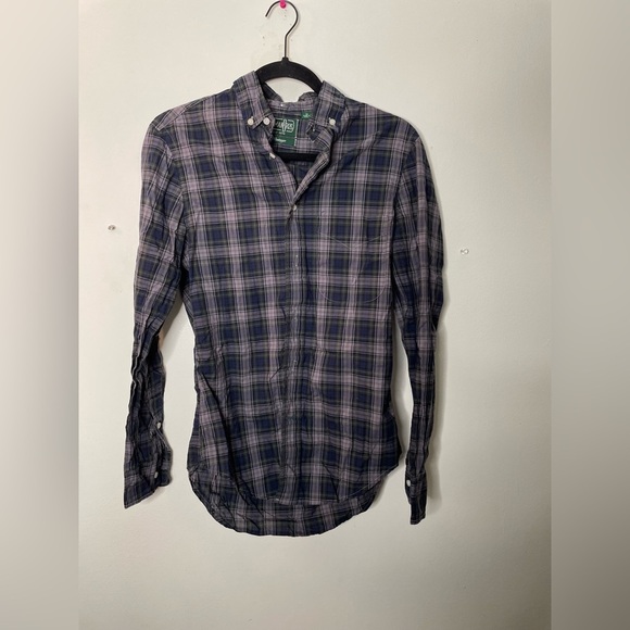 Glad Gitman bros plaid, casual, button-down shirt, size extra small - Picture 2 of 8